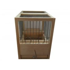 Cage De Chant En Bois 21x24x16cm -Beaphar Soldes Magasin cage de chant en bois 21x24x16cm 117320000 grizo cage de chant en bois disposant de 2 perchoirs et 2 trous pour mangeoires exter 2