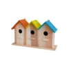 Combi 3 Nichoirs Avec Toit De Couleur