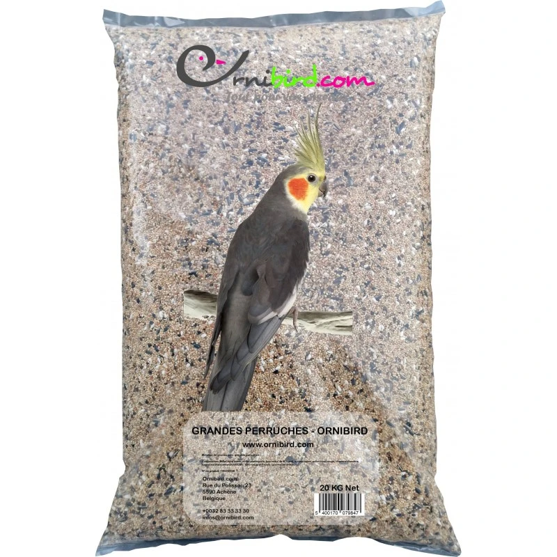 Grandes Perruches - Ornibird, Mélange Pour Grandes Perruches 20kg 1 Grandes Perruches - Ornibird, Mélange Pour Grandes Perruches 20kg